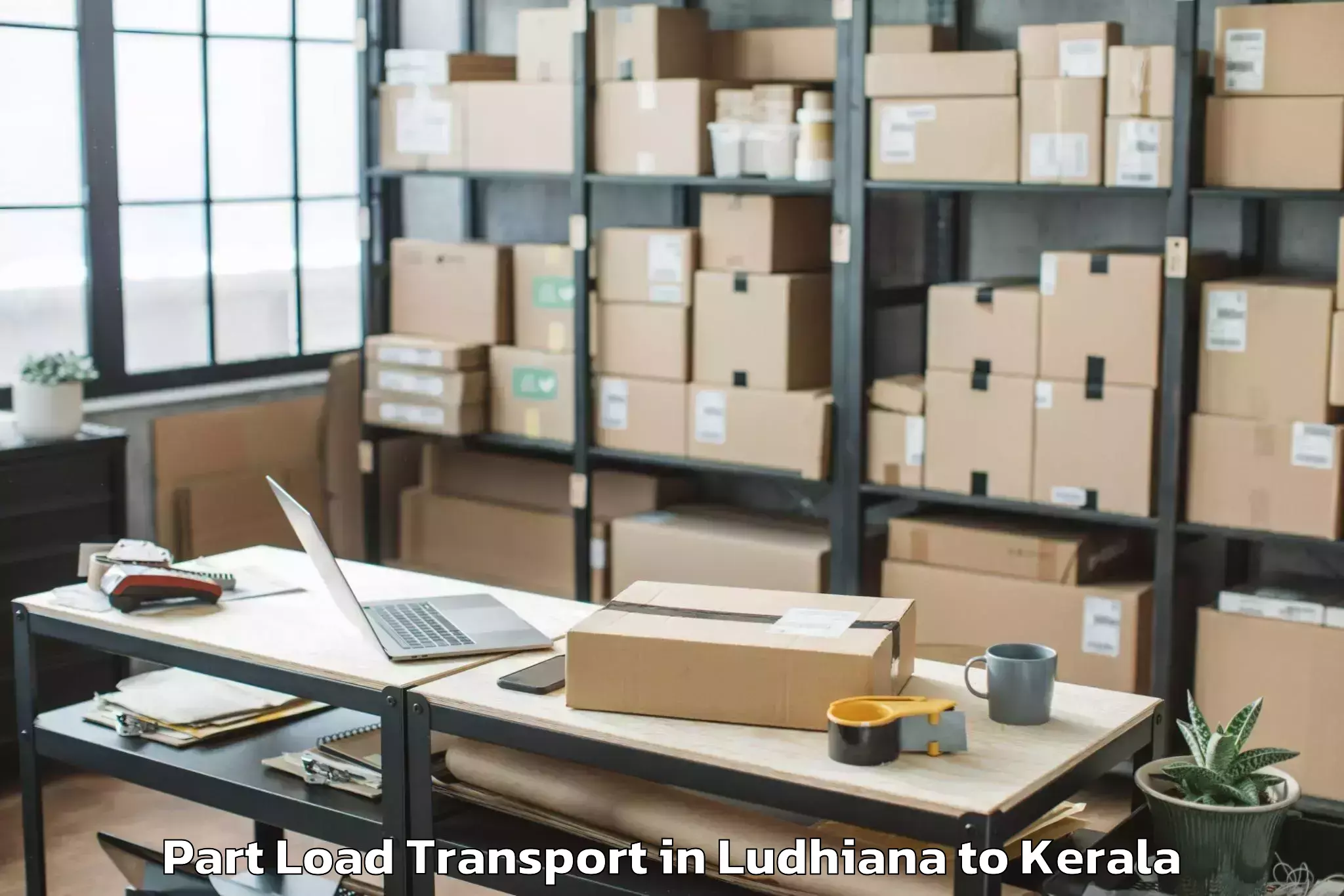 Trusted Ludhiana to Ottapalam Part Load Transport